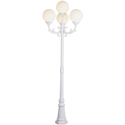 Trans Globe Lighting 4080 WH 4 Light Pole Lantern in White